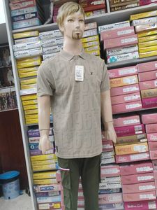 Patterned Polo & Cargo Pants Set