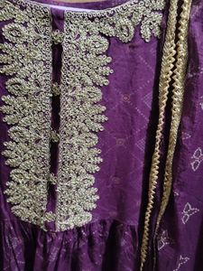 Elegant Purple Kurta with duppata