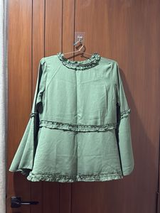 Pluss Green Peplum Top