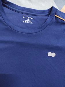 Clovia Navy Blue Workout Tee (Fix Rate)