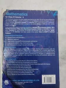 R.D. Sharma Mathematics XI