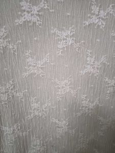 Ivory Crinkled Lace Long Sleeve Sheer Top