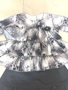 Girls&#39; Floral Ruffle Top &amp; Leggings Set