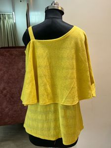 Yellow Asymmetric Layered Top