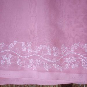 Pink Embroidered Saree💖