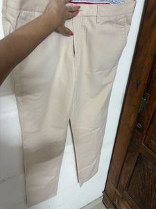 Beige Casual Pants