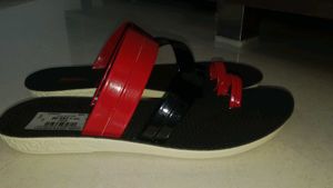 Red &amp; Black Flip Flops