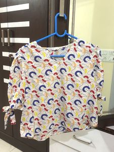 Stylish ONLY Printed White Top