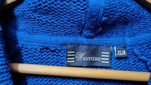 Westside Blue Knitted Hoodie