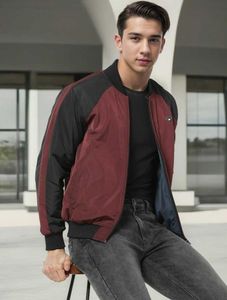 DNMX Maroon and Black REVERSIBLE Bomber Jacket