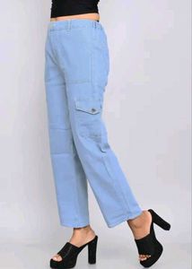 Wide Leg Denim Pants