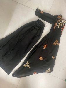 Black Embroided Kurti Lehnga Set