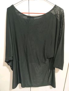 Black Top With Sequence Work On Arm