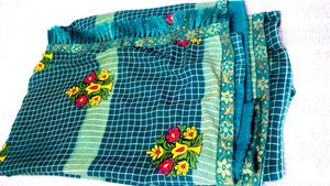 Floral Embroidered  saree