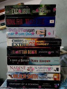 Set of 9 fiction novels