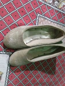 Sparkly Gold Ballet Flats