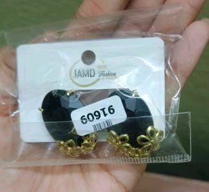 Black &amp; Gold Earrings