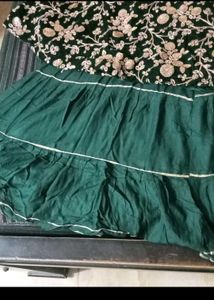Paplum Top With Garara N Dupatta