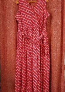 Long Anarkali Kurti With Three quarter Sleeves