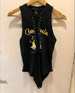 Forever 21 California Graphic Bodysuit