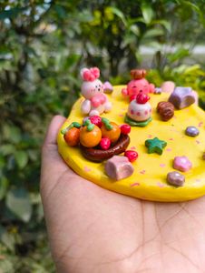 Handmade Clay Yellow Trinket