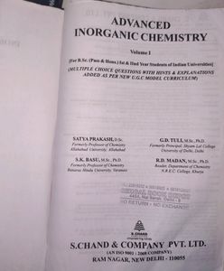 S Chand - Advanced Inorganic Chemistry