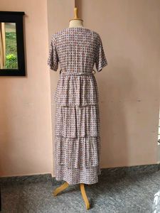 Tiered Print Maxi Dress