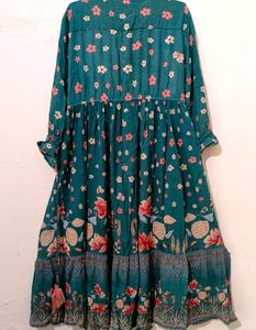 Combo Of Long Pleated Gown &amp; Floral Western Dress