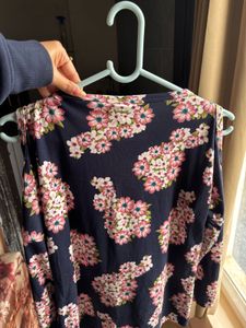 Cold shoulder top with floral prints