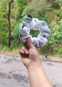 Apple Crochet Scrunchie