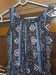 Patterned Sleeveless Dress