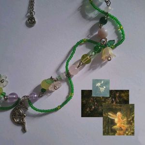 Whimsical Beaded Fairy Necklace