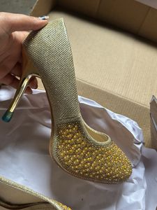Golden Bridal Heels. Will Fit Size 38-39