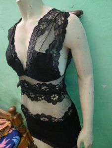 Black Lace Mini Dress