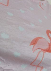 Flamingo Print Pink Crop Top