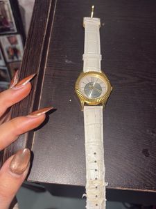 Stylish Gold & White Watch
