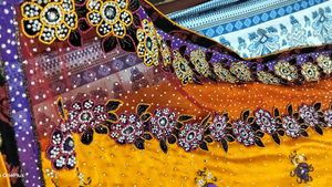 Mango Color Function Wear Saree.