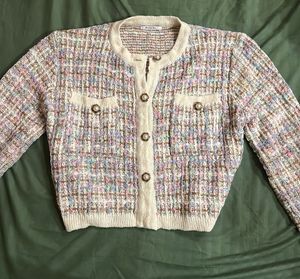 Korean Tweed Cardigan