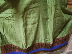 LessUsedGreen Anarkali KurtiSet - Top+Chudi+Dupatt