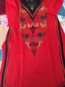 Orange Knit Tunic Top
