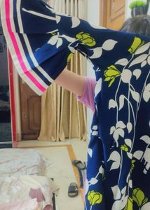 Floral Print Navy Dress
