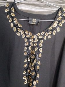 Elegant Black Embellished Kurta