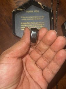 Men’s Black Mamba Necklace &amp; Ring free size