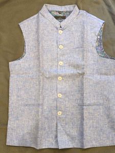 XL - Light Blue Nehru Jacket