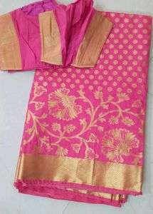 Pink Silk Saree