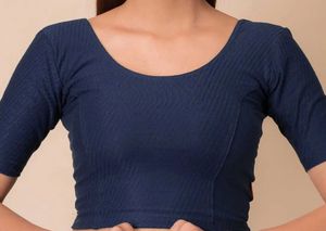 Stylish Navy Blue Blouse