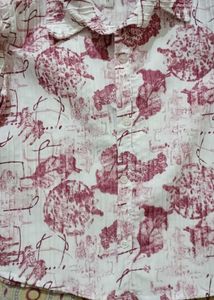Patterned Crop Shirt