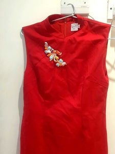 Red Hot Onepiece Partywear Formal Wear Dress