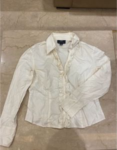 White Ruffle Shirt