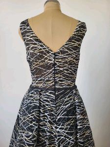 Elegant Black &amp; Silver Evening Gown